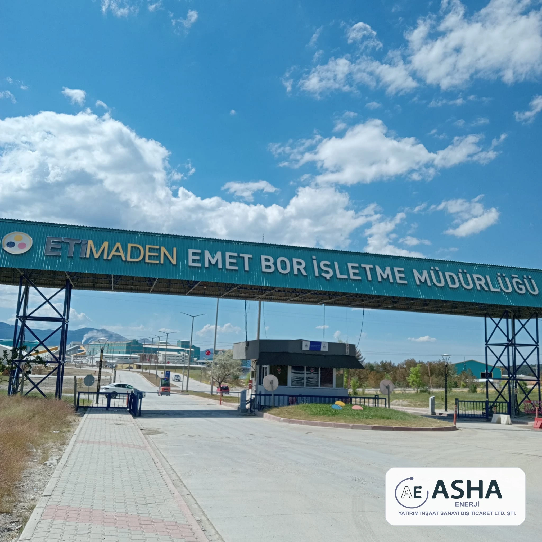 Eti Maden Emet Bor İşletme Müdürlüğü tesis girişi