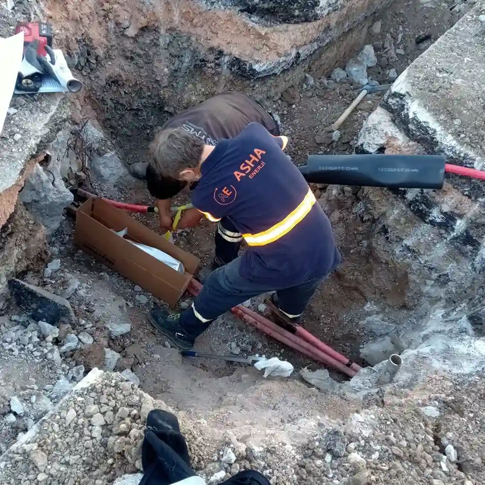 yeraltı kablo ek muf yapımı ve arıza giderimi